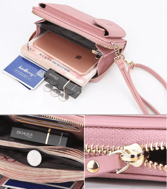 Dames Crossbody Telefoontas – Compacte Schoudertas & Portemonnee met Meerdere Vakken