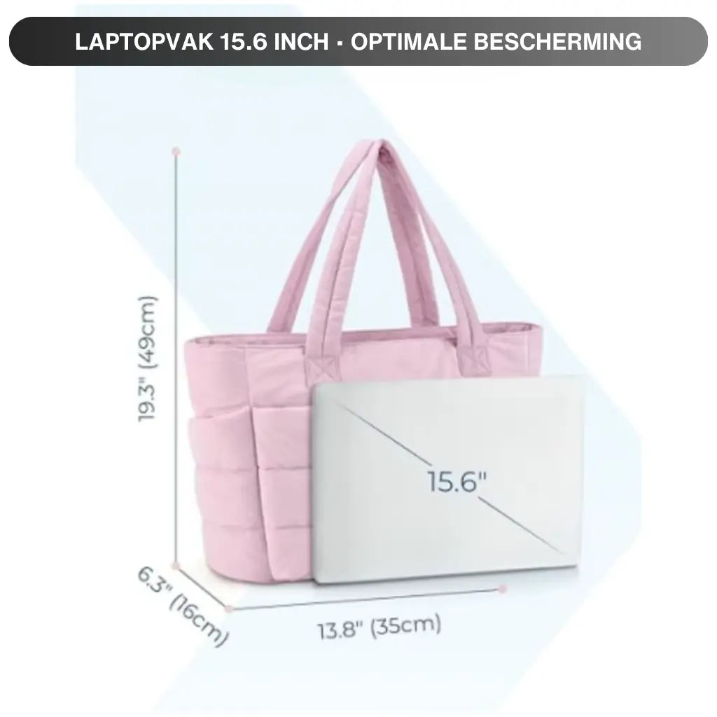 Puffer Tote Bag Zwart – Lichtgewicht & Trendy