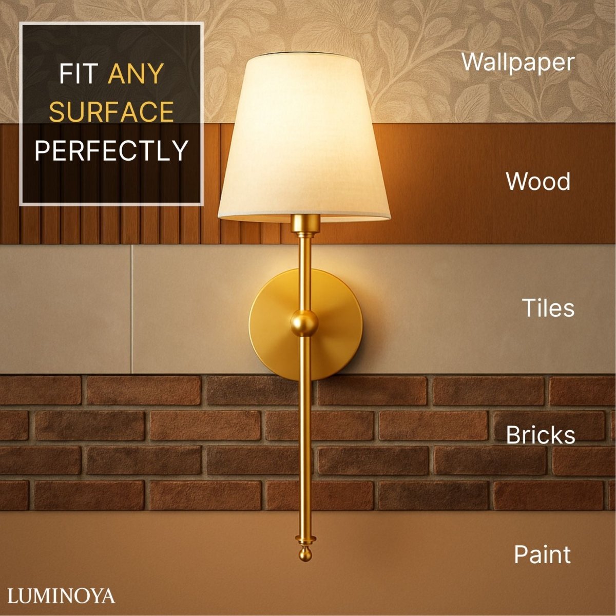 Draadloze Wandlamp met Zelfklevend Ontwerp – Eenvoudige Installatie
