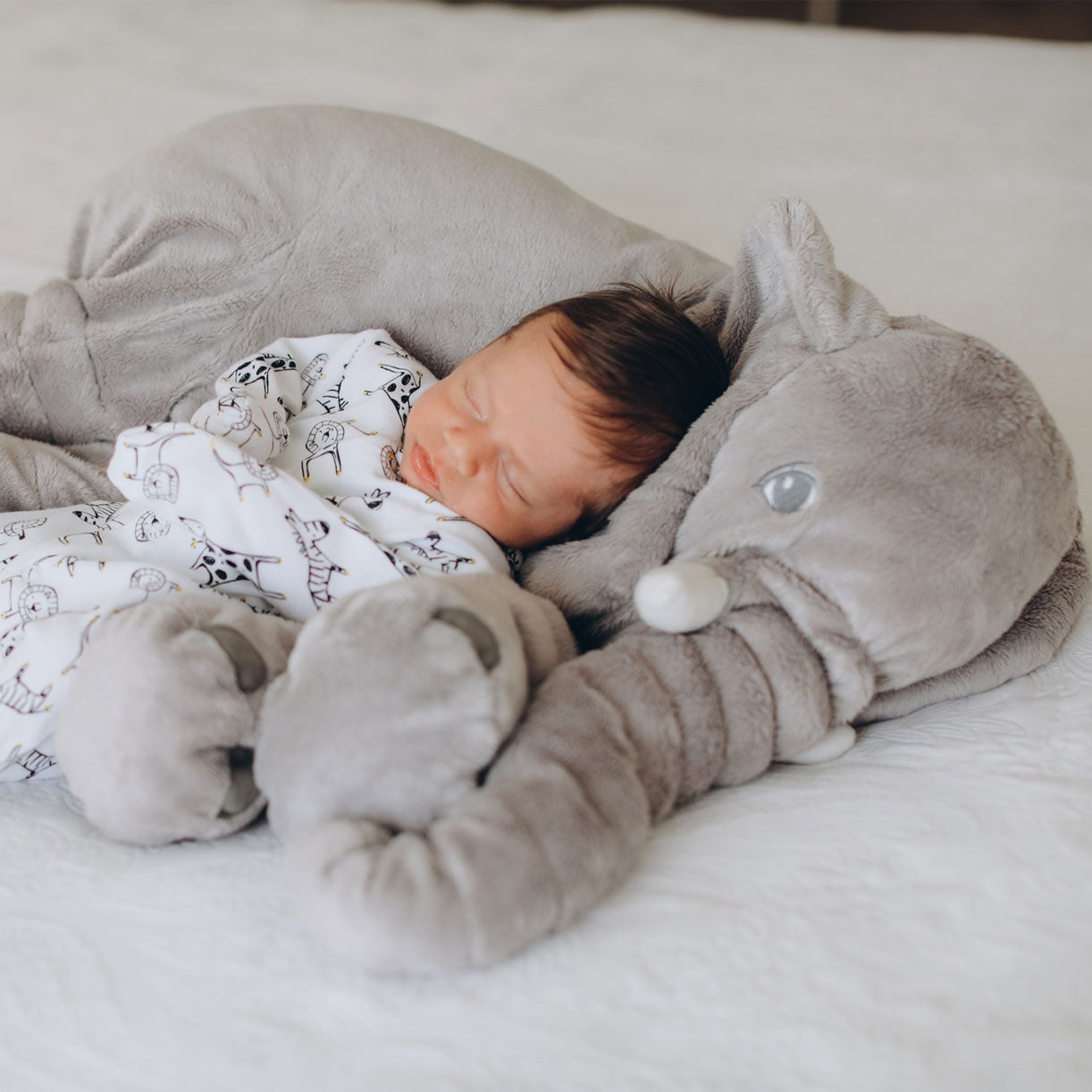 Olifant Knuffelkussen – Zacht Baby Cuddle Kussen voor Kind & Kraamcadeau