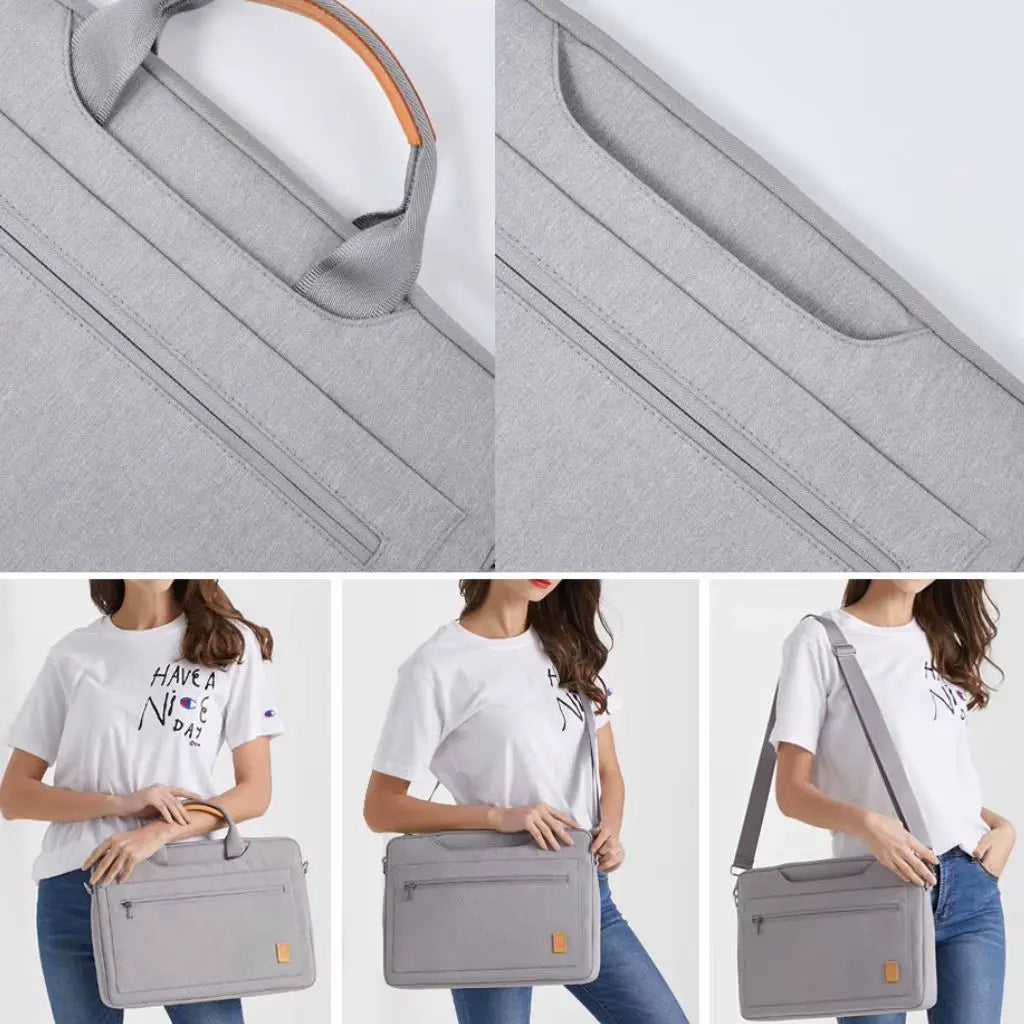 Laptoptas dames 16 inch grijs – Elegant, Veelzijdig & Beschermend