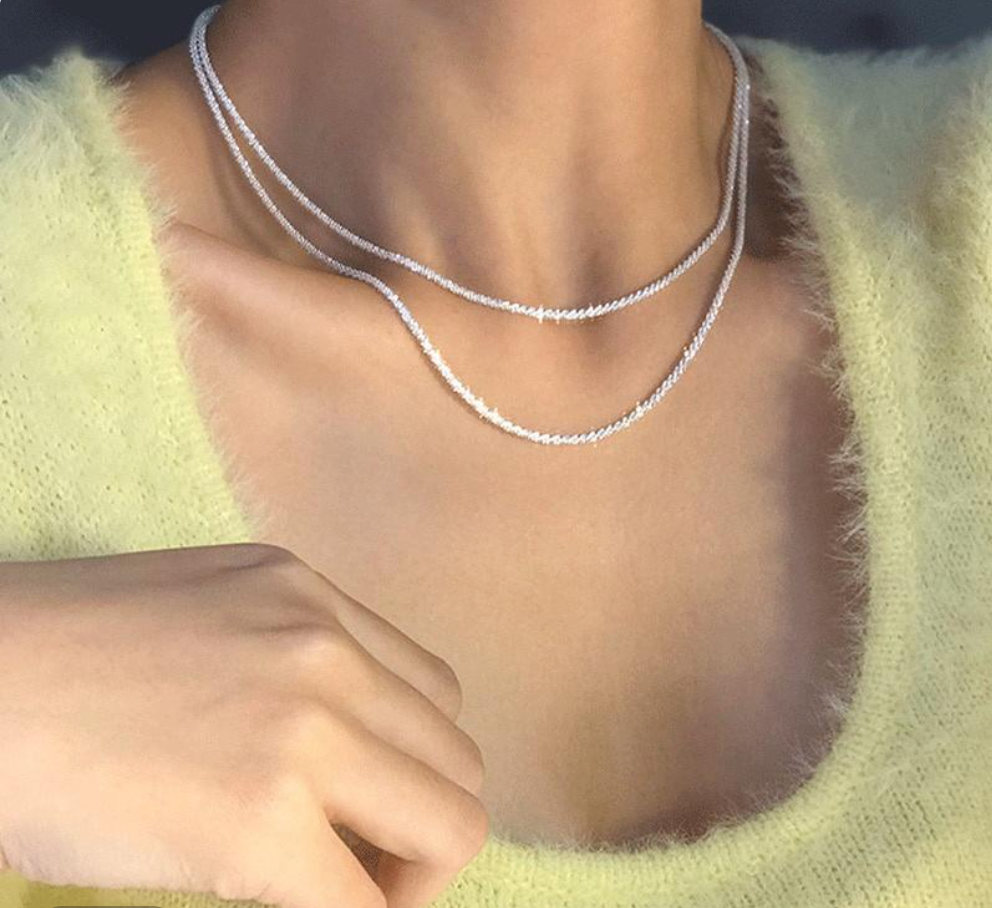 Minimalistische Dubbele Zilveren Ketting – Elegante Layered Necklace