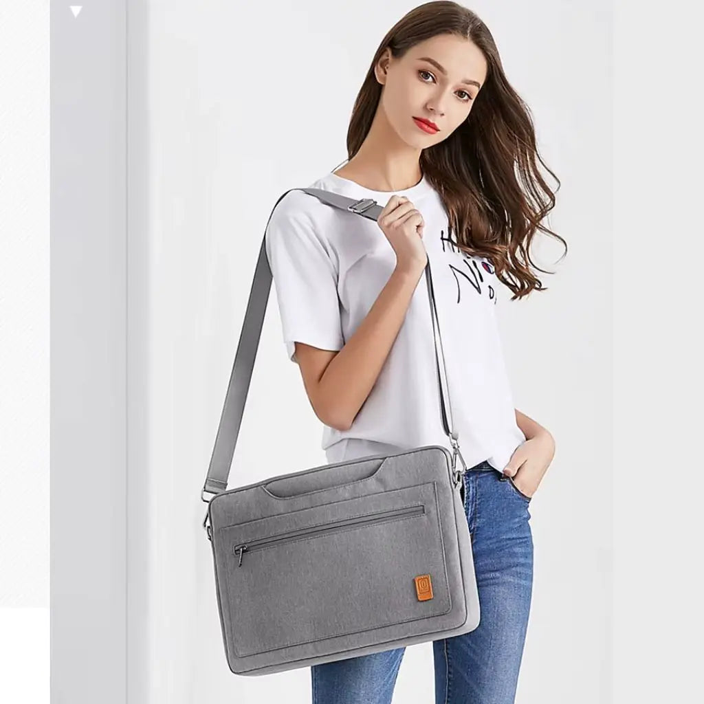 Laptoptas dames 16 inch grijs – Elegant, Veelzijdig & Beschermend