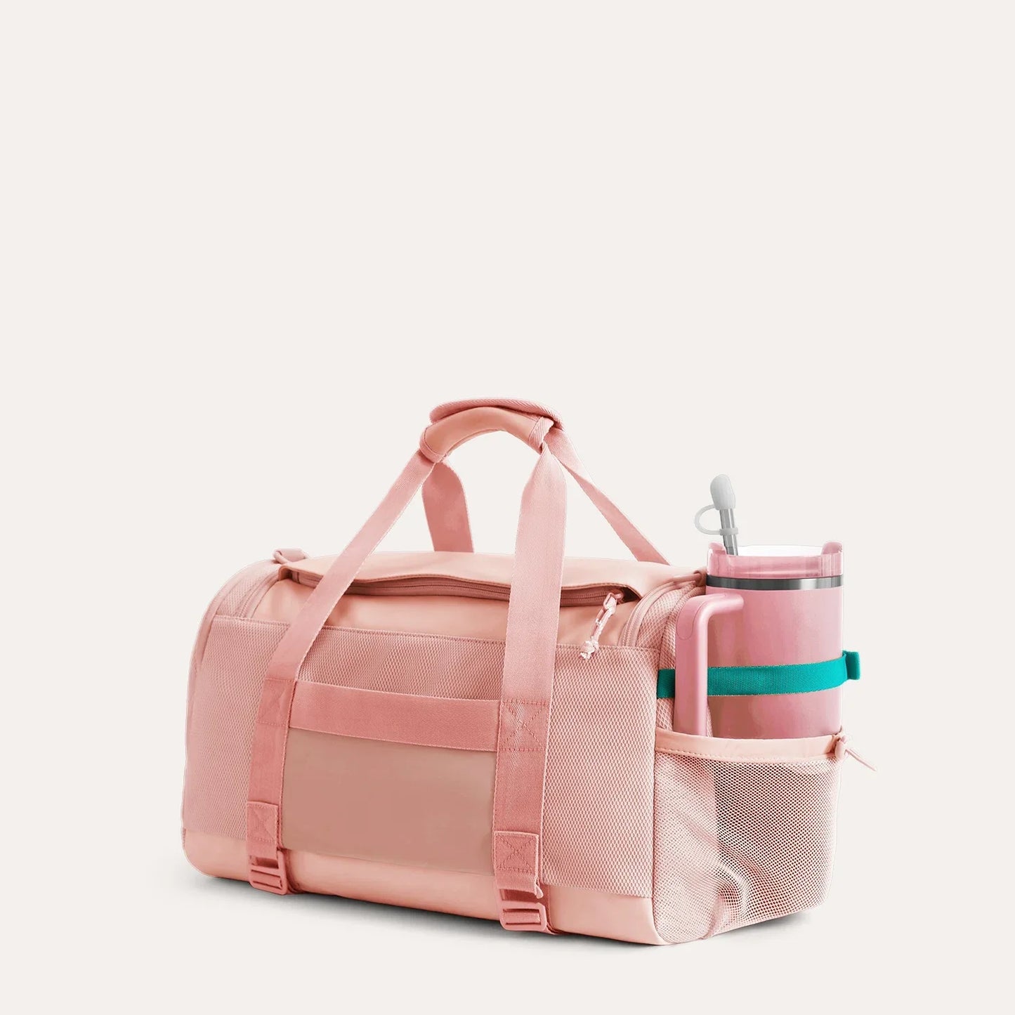 Beige Duffeltas 36L – Waterafstotende Sport- & Reistas met Schoenenvak en Meerdere Vakken voor Gym & Reizen
