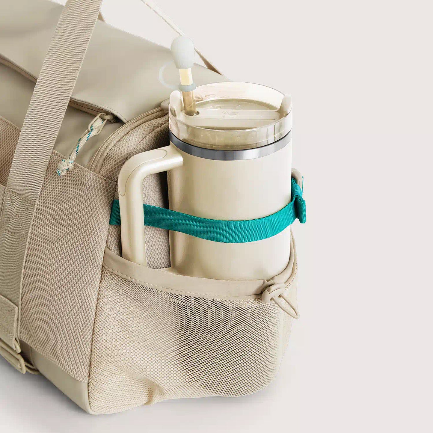 Beige Duffeltas 36L – Waterafstotende Sport- & Reistas met Schoenenvak en Meerdere Vakken voor Gym & Reizen