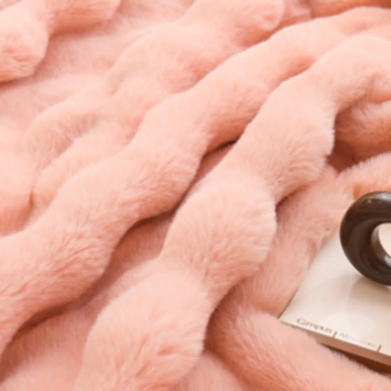 Solid Color Plush Throw Blanket – Luxe Zachte Fleece Deken voor Woonkamer & Slaapkamer
