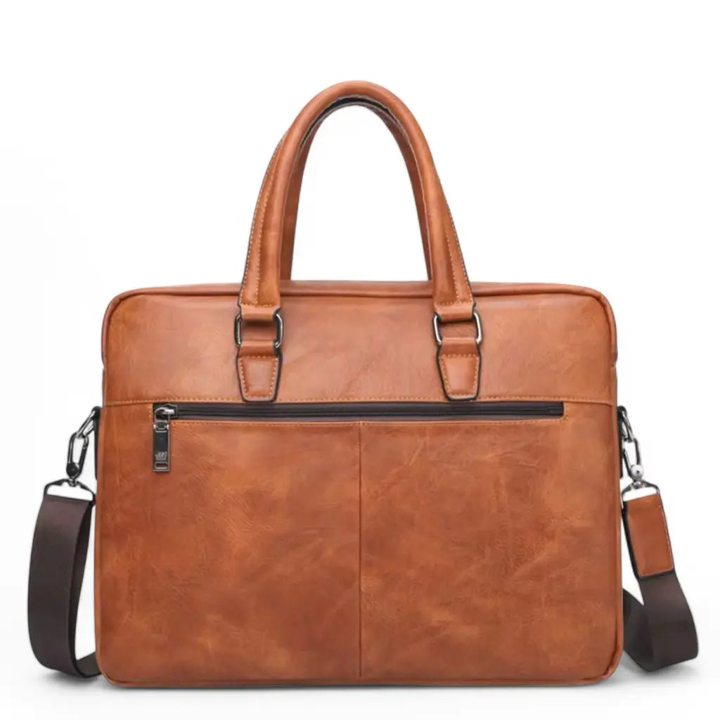 Luxe leren heren laptoptas 13 inch bruin – Tijdloos & praktisch