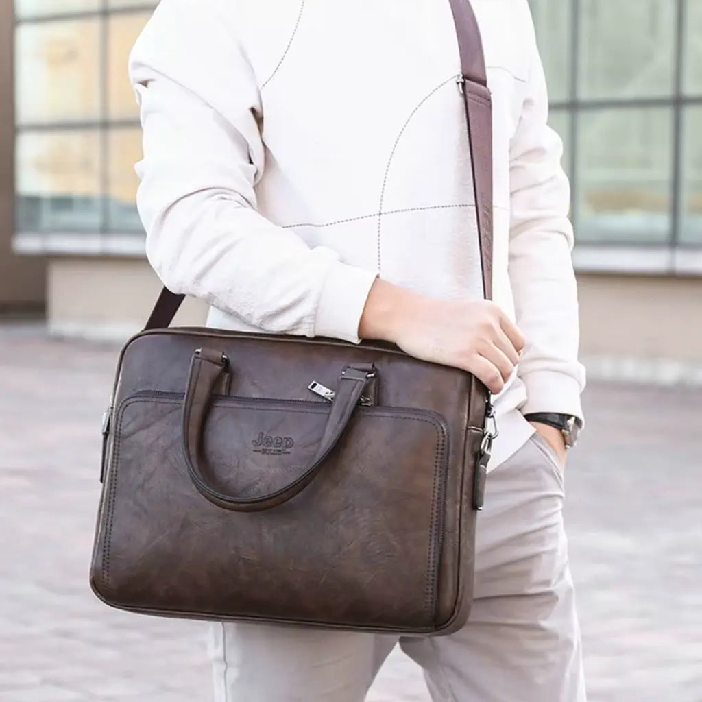 Exclusieve laptoptas heren 14 inch – Tijdloos & robuust