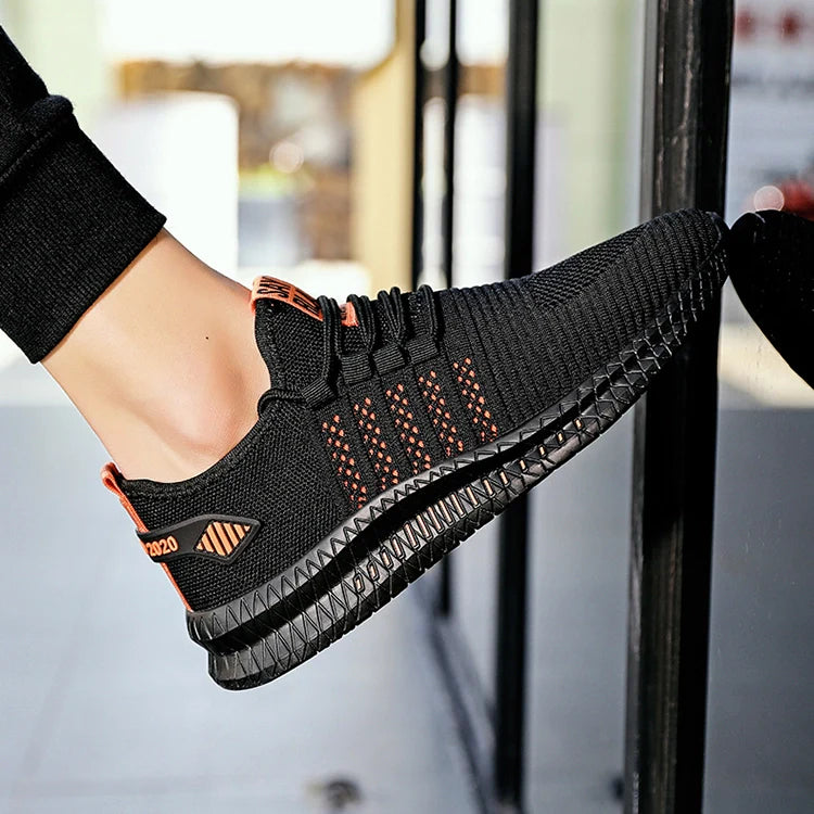 Heren Sneakers – Ademend Mesh Sportschoenen met Comfortabele Zool