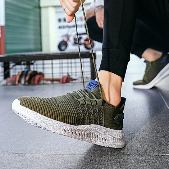 Heren Sneakers – Ademend Mesh Sportschoenen met Comfortabele Zool