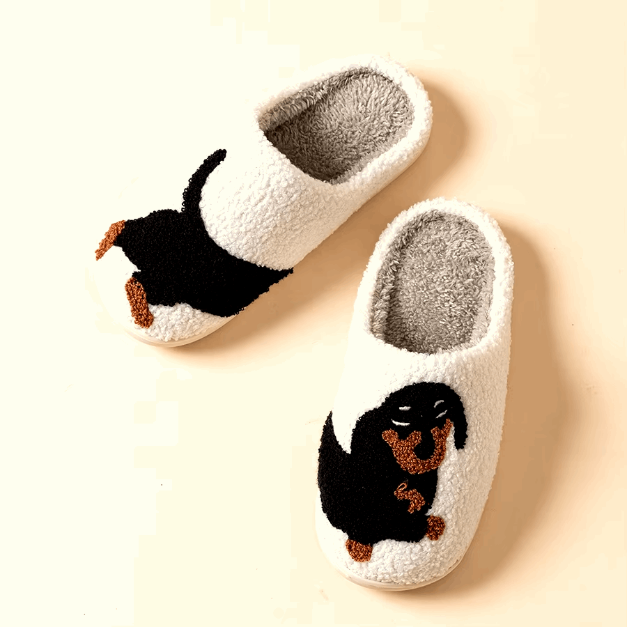 Teckel Pantoffels – Warme en Zachte Slippers met Hond Design