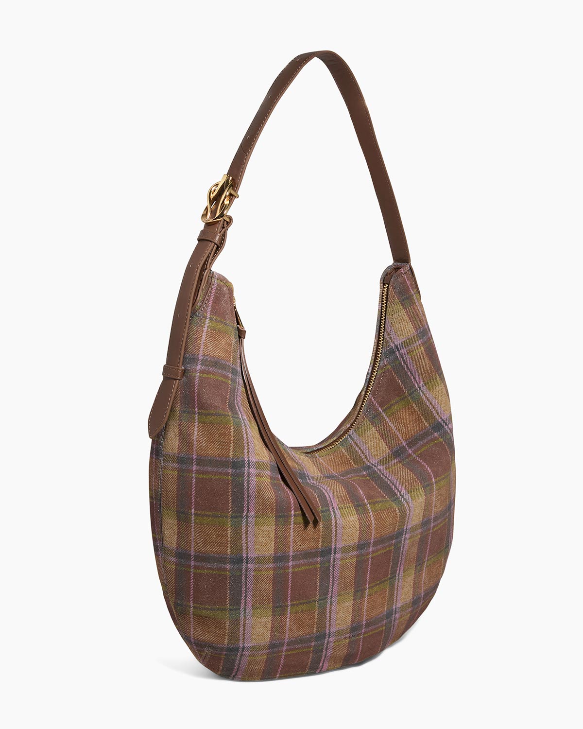 Vintage Schoudertas met Ruitpatroon – Casual & Trendy
