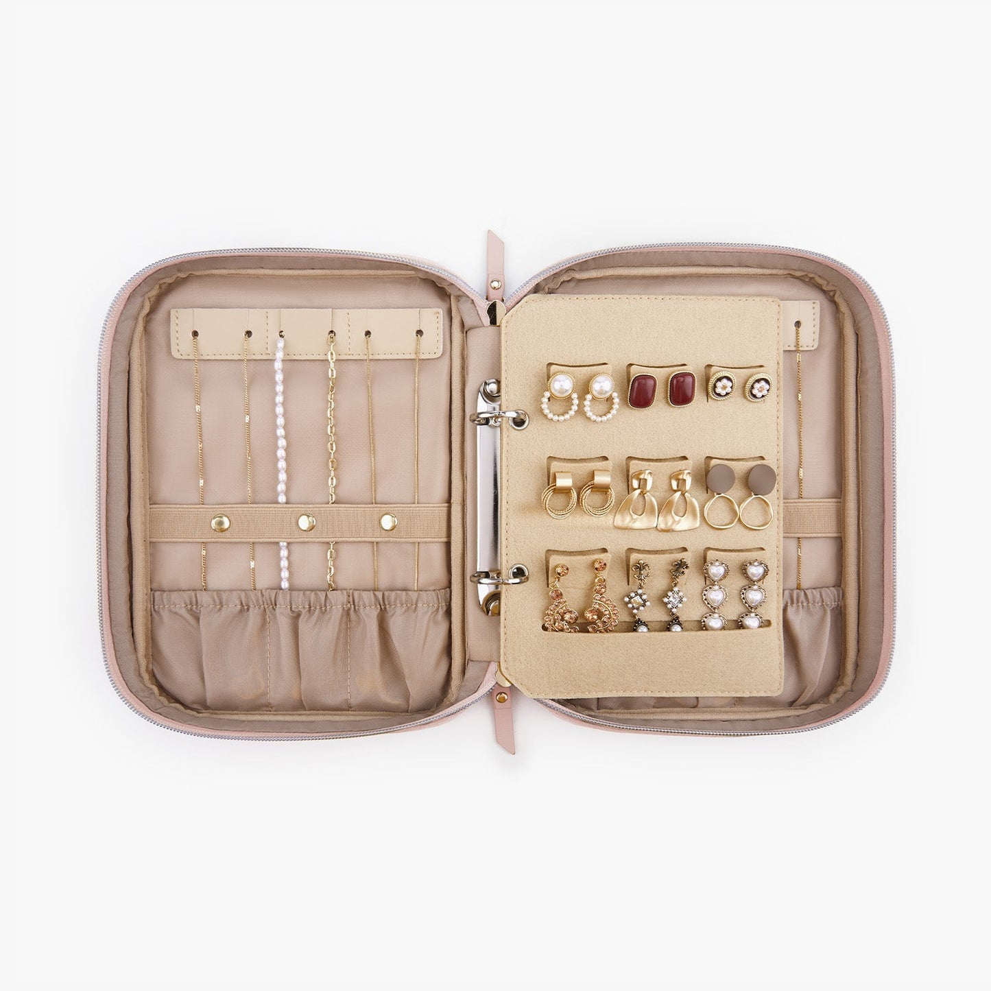 Luxe Sieradendoos voor Reizen – Compacte Organizer voor Ringen, Kettingen & Oorbellen