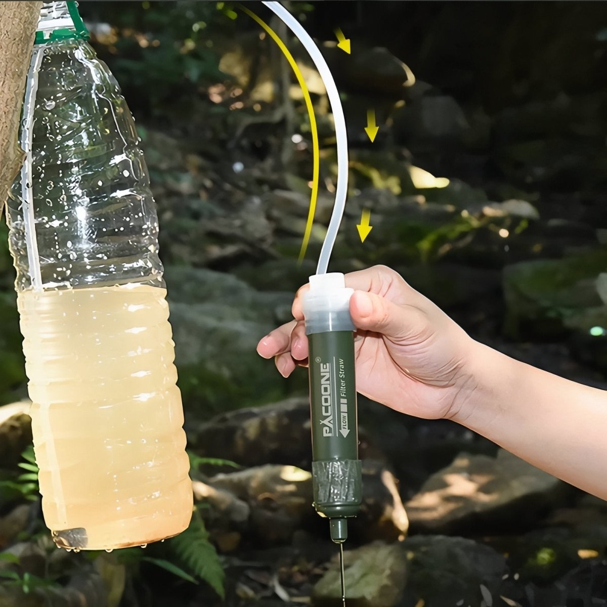 Draagbaar Waterfilter voor Outdoor & Noodgebruik – Direct Drinkbaar Water uit Rivieren en Meren