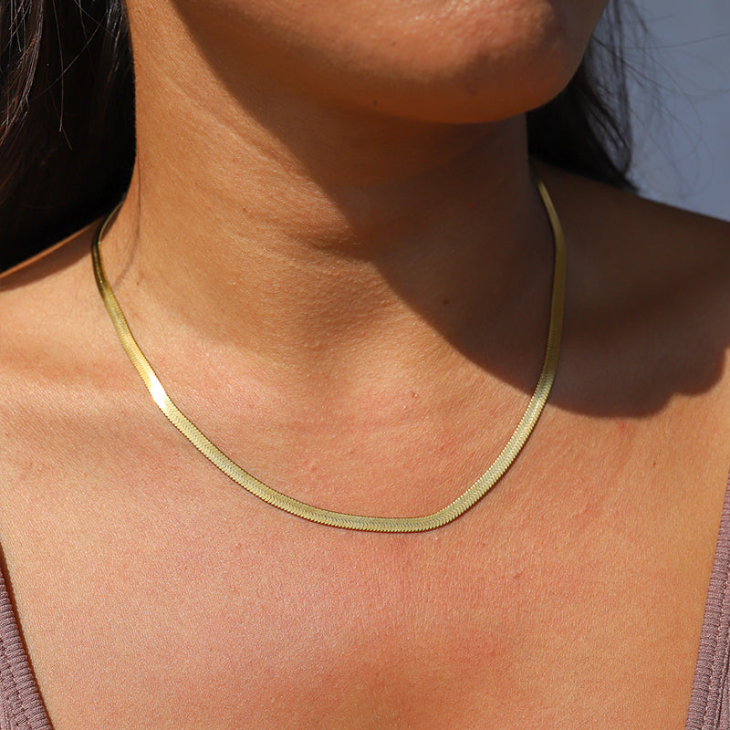 Snake Chain Ketting Goud – Minimalistische & Tijdloze Halsketting