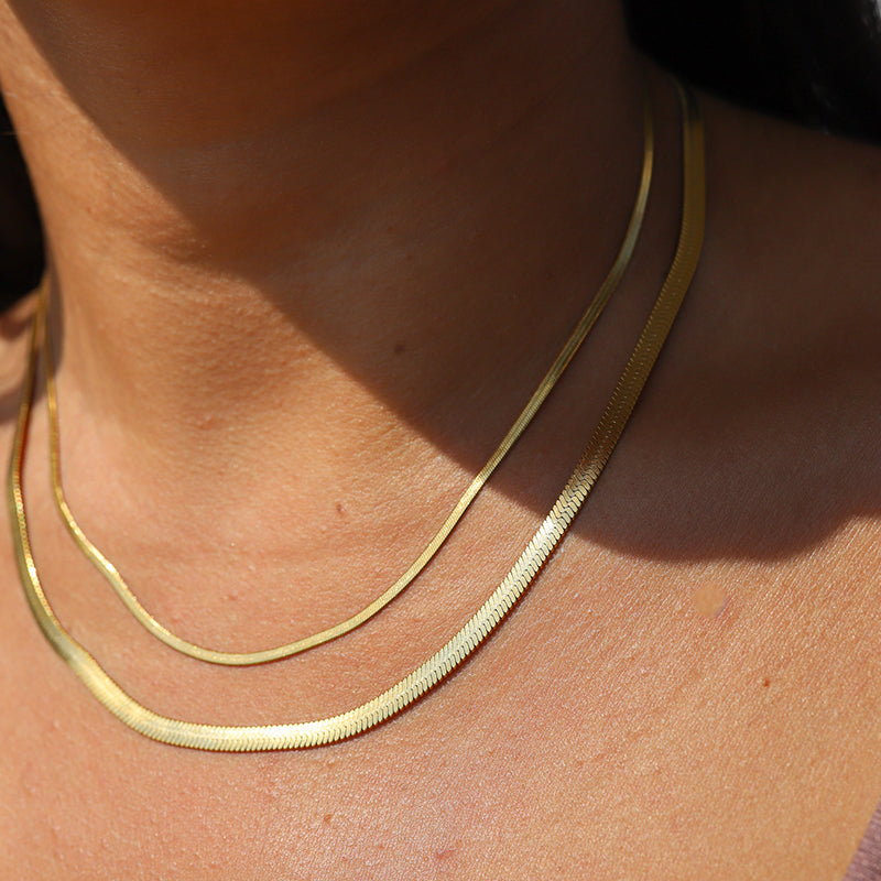 Snake Chain Ketting Goud – Minimalistische & Tijdloze Halsketting