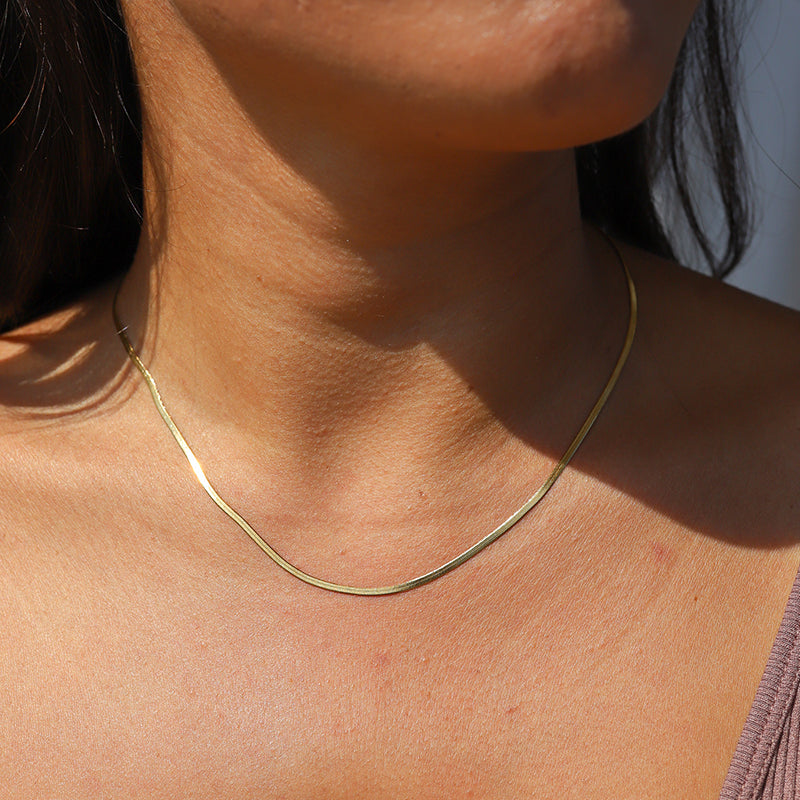 Snake Chain Ketting Goud – Minimalistische & Tijdloze Halsketting