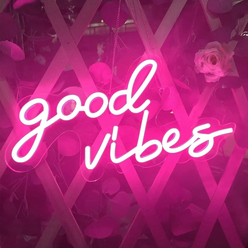 Neon Lamp Good Vibes – LED Neon Sign voor Woonkamer & Slaapkamer