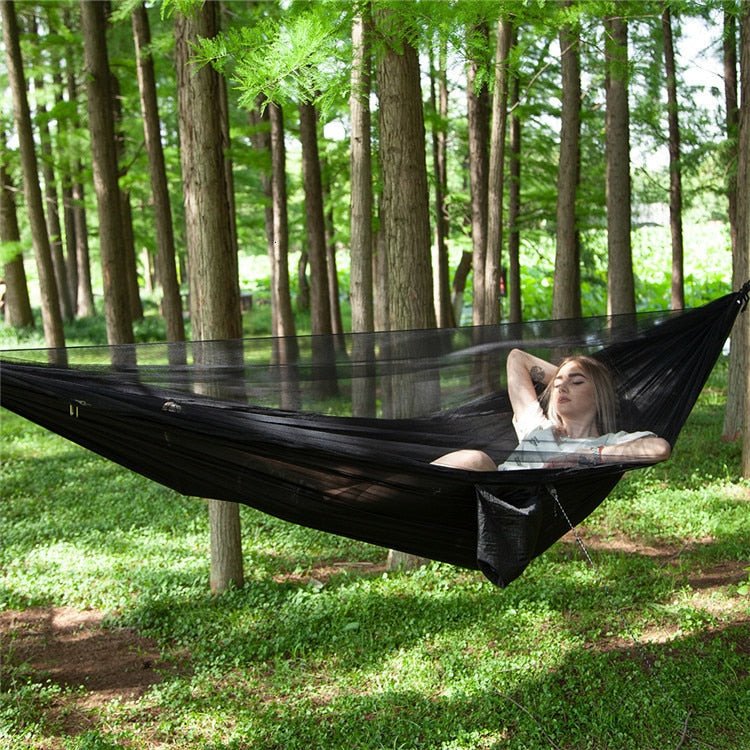 Dubbele Hangmat voor 2 Personen – Extra Sterk & Compact – Inclusief Ophangsysteem