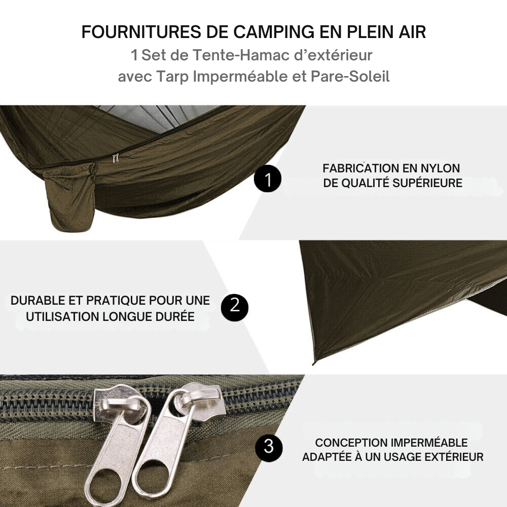 Dubbele Hangmat voor 2 Personen – Extra Sterk & Compact – Inclusief Ophangsysteem