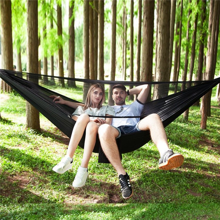 Dubbele Hangmat voor 2 Personen – Extra Sterk & Compact – Inclusief Ophangsysteem