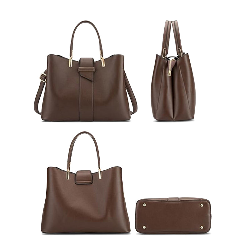 Elegante Handtas – Vegan Leer met Gouden Details