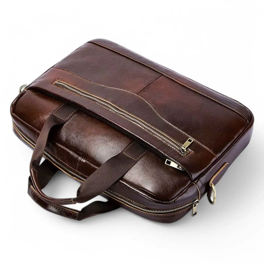Hippe laptoptas heren 13.3 inch – Stijlvol premium koeienleer