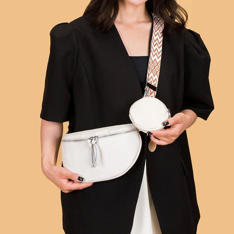 Elegante Crossbody Tas – Schoudertas met Gevlochten Strap & Extra Coin Pouch