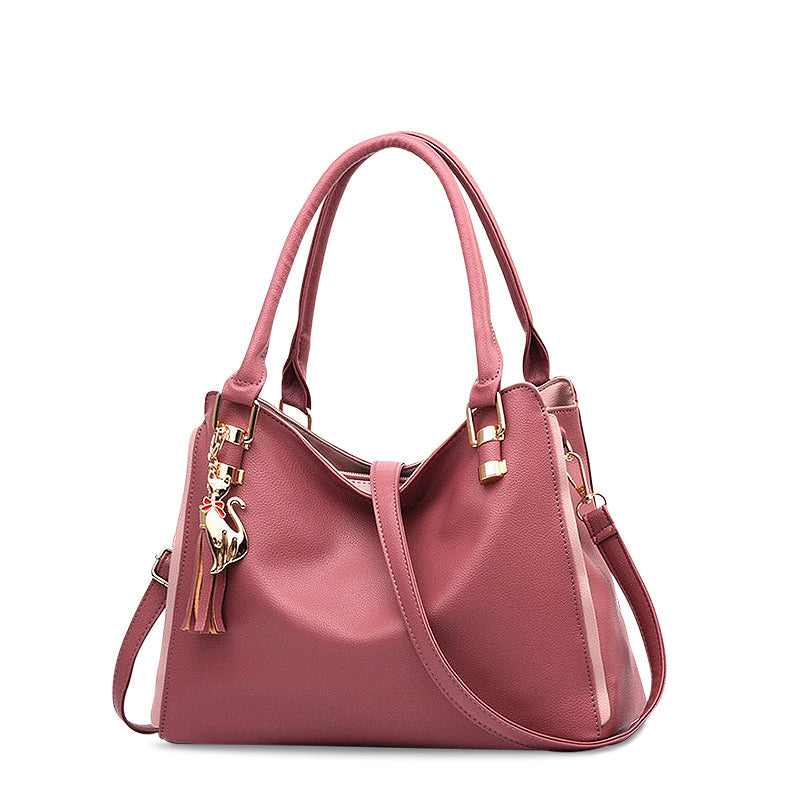 Trendy Zwarte Dames Handtas – Verstelbare Schouderriem