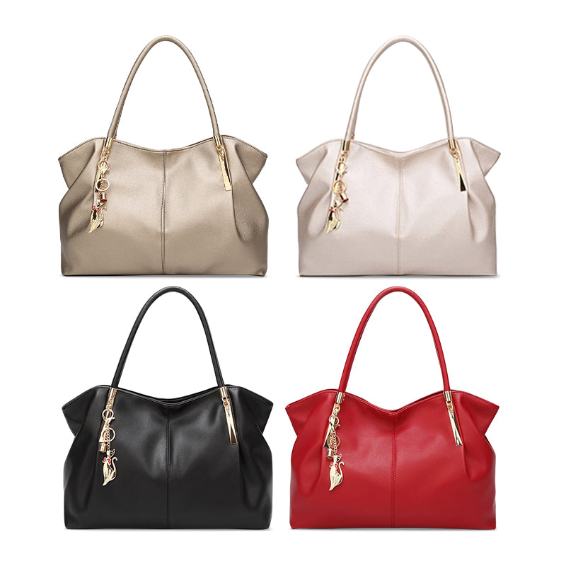 Trendy Handtas Vegan Leer – Elegant & Praktisch met Gouden Details