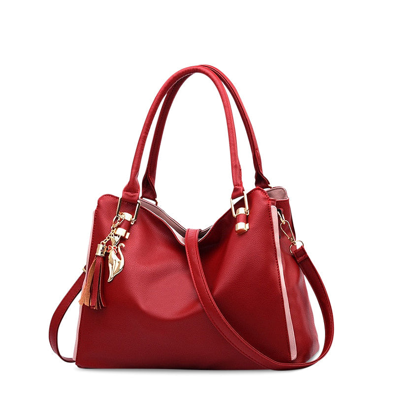 Trendy Zwarte Dames Handtas – Verstelbare Schouderriem