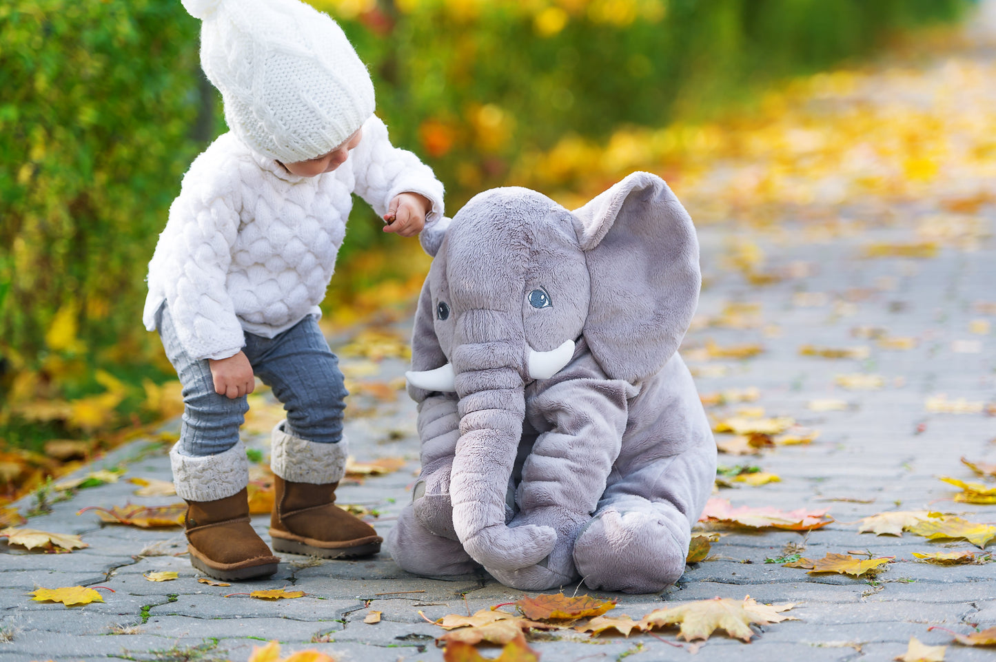 Olifant Knuffelkussen – Zacht Baby Cuddle Kussen voor Kind & Kraamcadeau