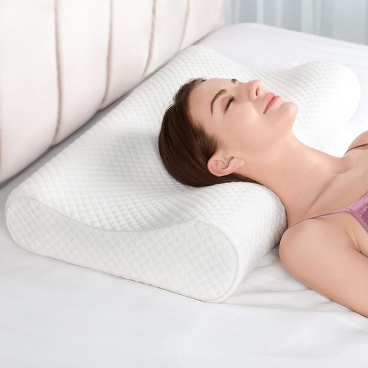 Ergonomisch Traagschuim Hoofdkussen – Neksteunkussen voor Rug-, Zij- en Buikslapers – 50x30 cm