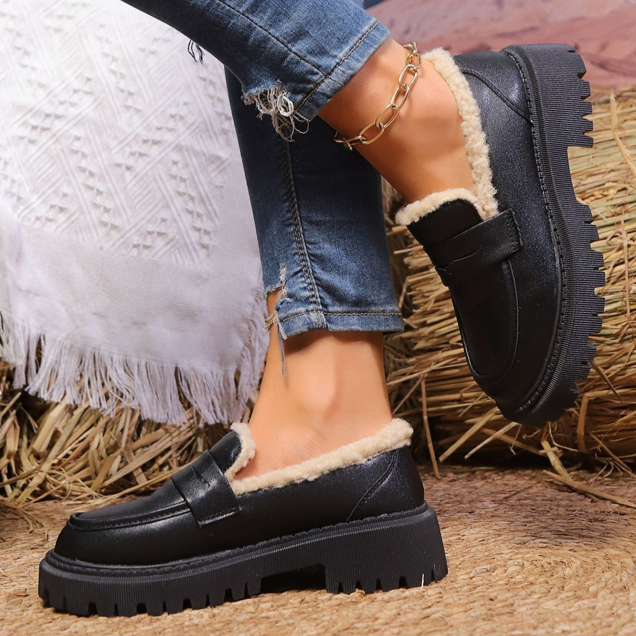 Dames Mocassins met Warme Voering – Trendy & Comfortabel
