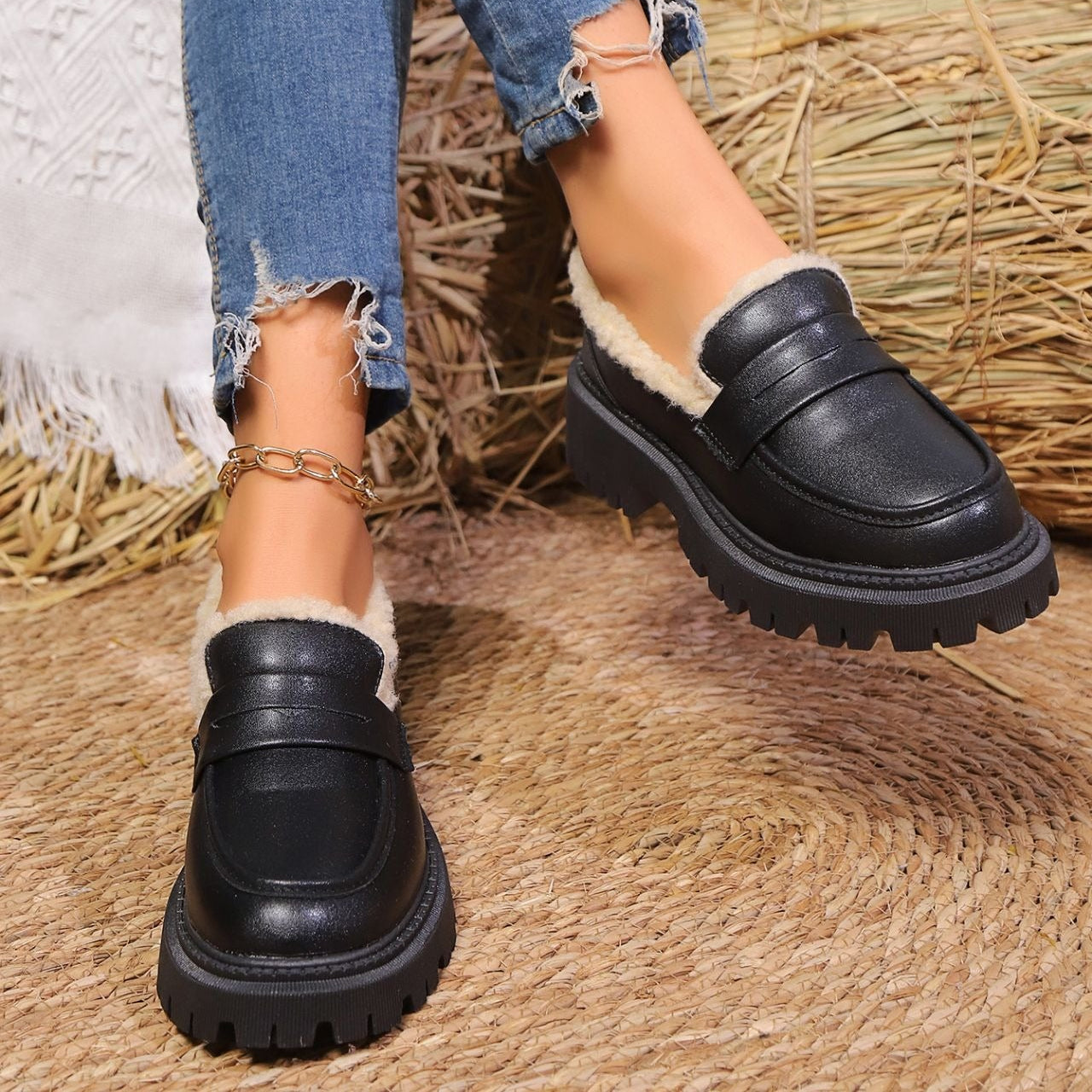 Dames Mocassins met Warme Voering – Trendy & Comfortabel