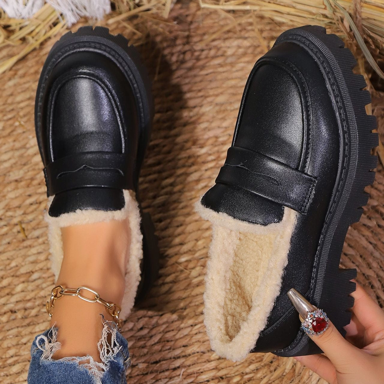 Dames Mocassins met Warme Voering – Trendy & Comfortabel