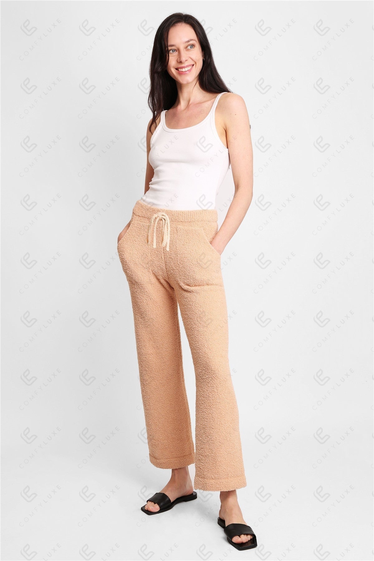 Luxe Lounge Broek – Zachte Dames Loungewear met Pockets & Trekkoord