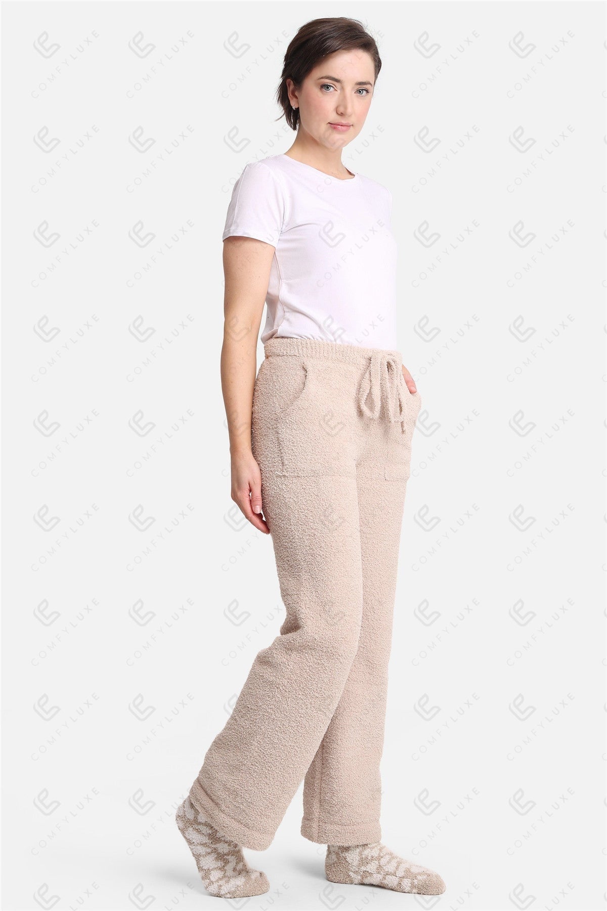 Luxe Lounge Broek – Zachte Dames Loungewear met Pockets & Trekkoord