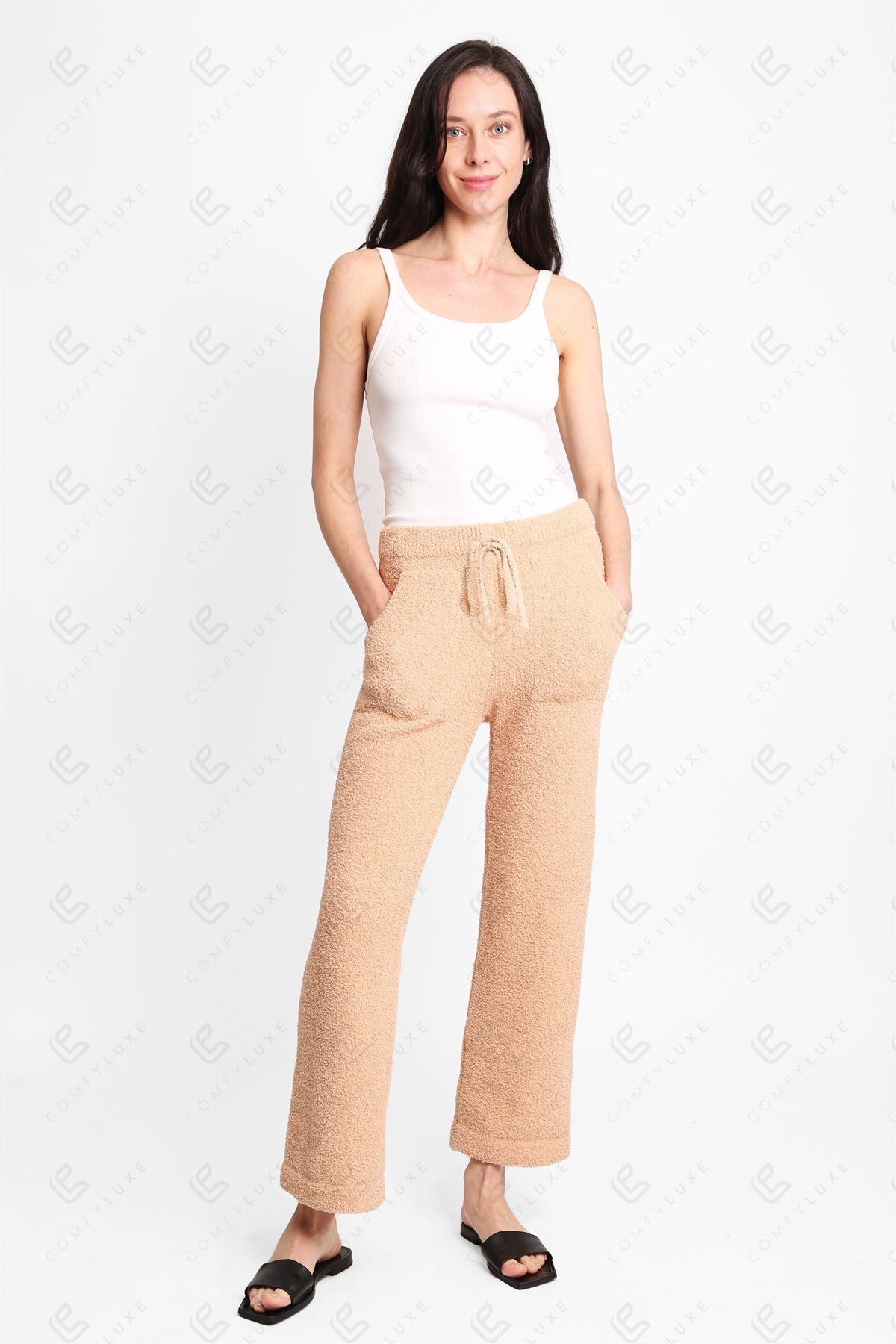 Luxe Lounge Broek – Zachte Dames Loungewear met Pockets & Trekkoord