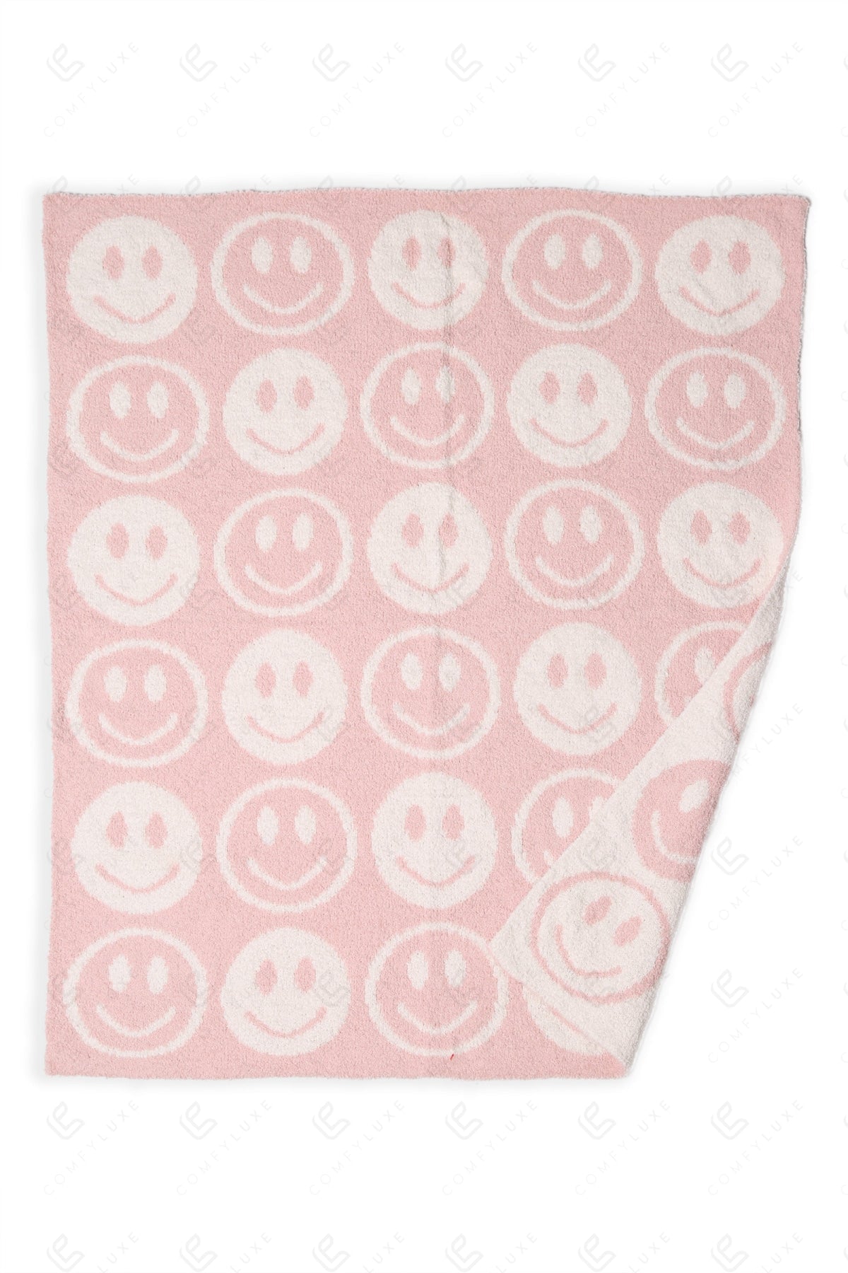 Kinder Deken met Smiley Patroon – Zachte Luxe Fleece Plaid (29"x35")