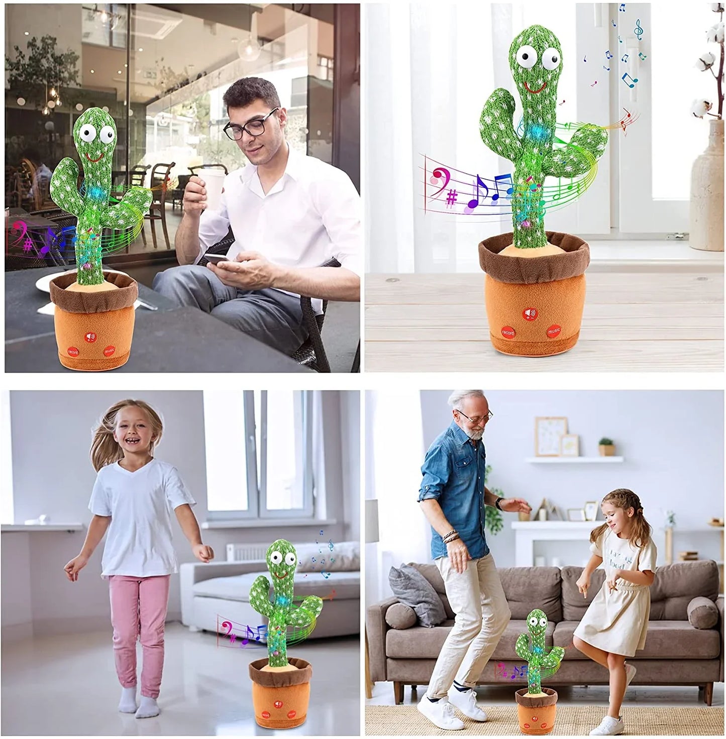 Dansende cactus - Herhaalt Woorden En Zingt Mee - Interactief Speelgoed