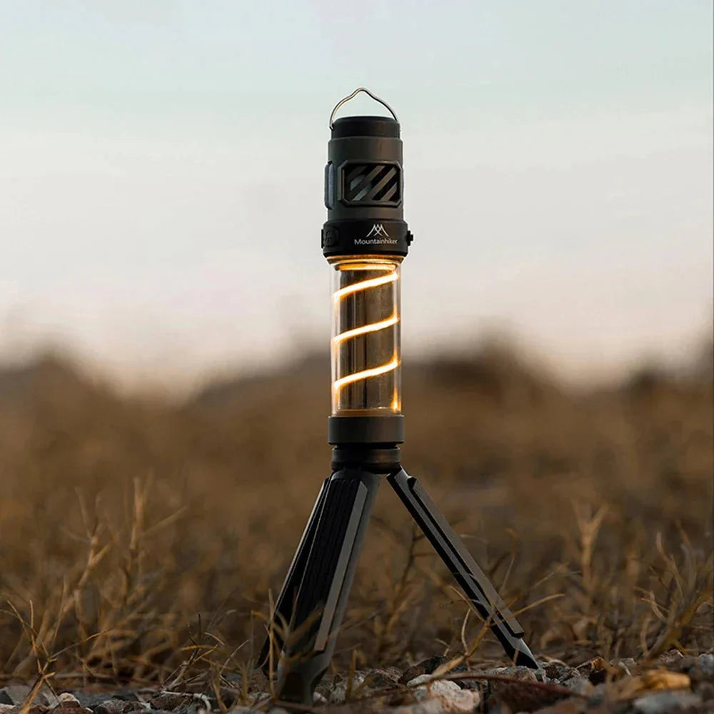 3-in-1 Campinglamp – LED Lantaarn met Statief, USB Oplaadbaar & Ventilator – Outdoor & Noodverlichting
