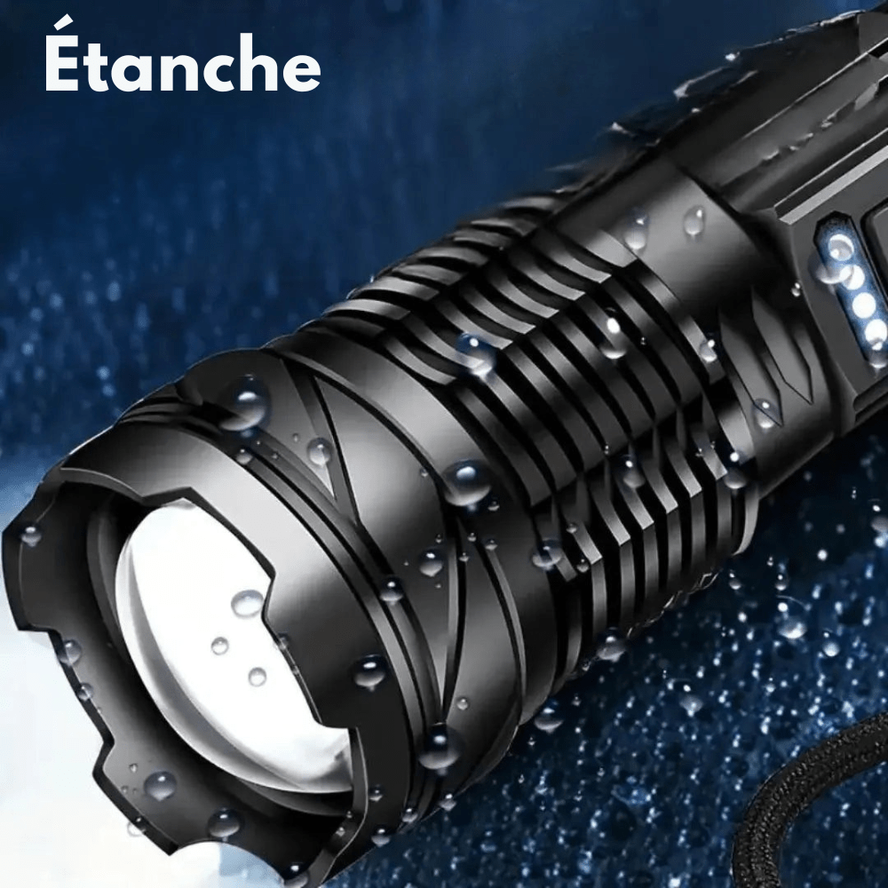 Tactische LED Zaklamp – Oplaadbaar, Waterdicht & 7 Lichtstanden