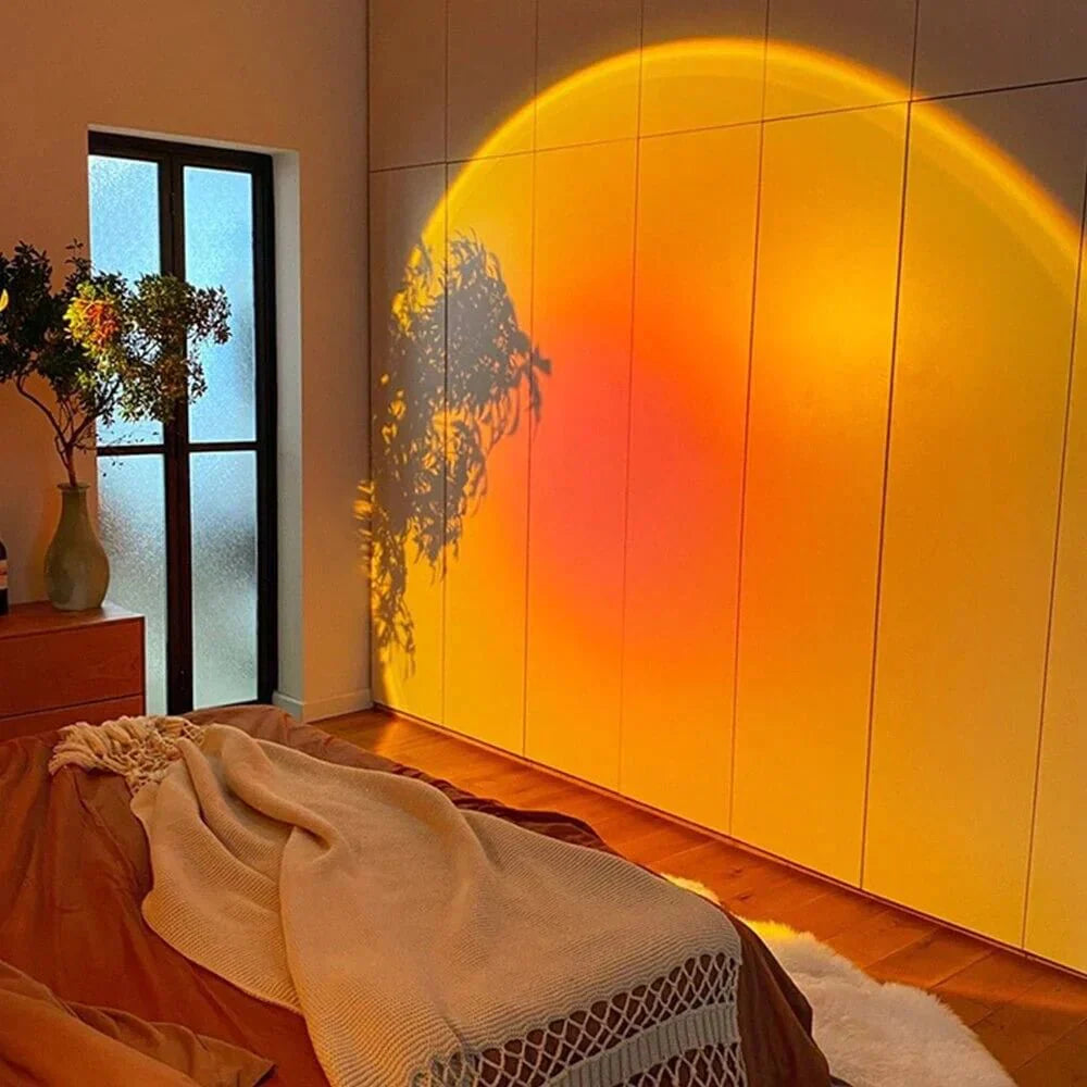 Zonsondergang Projector Lamp – Sunset LED Licht voor Sfeer & Decor | 360° Draaibaar & USB-aangedreven