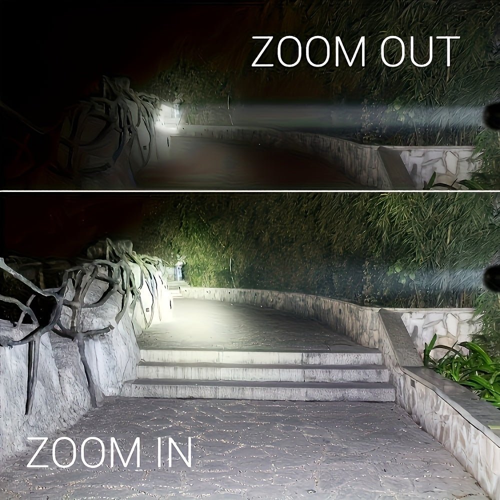 Tactische LED Zaklamp – Superhelder, Zoomfunctie & 5 Lichtmodi – Waterdicht en Compact