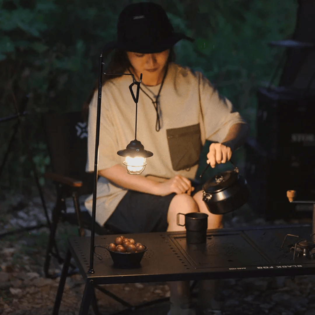 Retro Campinglamp – Oplaadbaar & Dimbaar – LED Outdoor Lantaarn