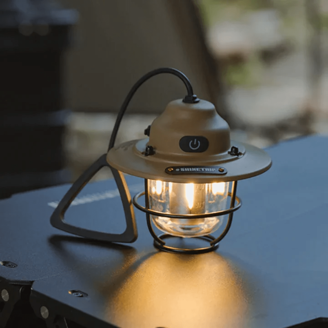 Retro Campinglamp – Oplaadbaar & Dimbaar – LED Outdoor Lantaarn