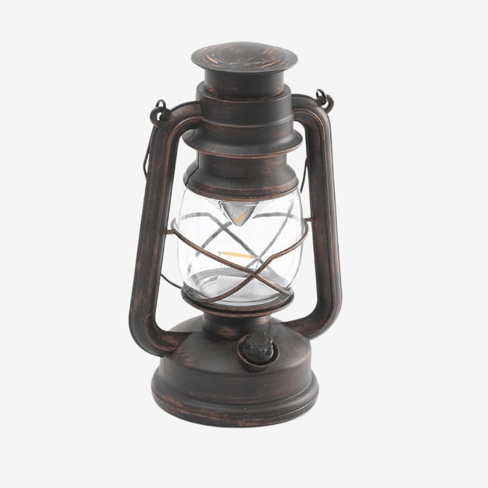 Vintage LED Lantaarn – Oplaadbaar & Dimbaar – Ideaal voor Camping of Sfeerverlichting