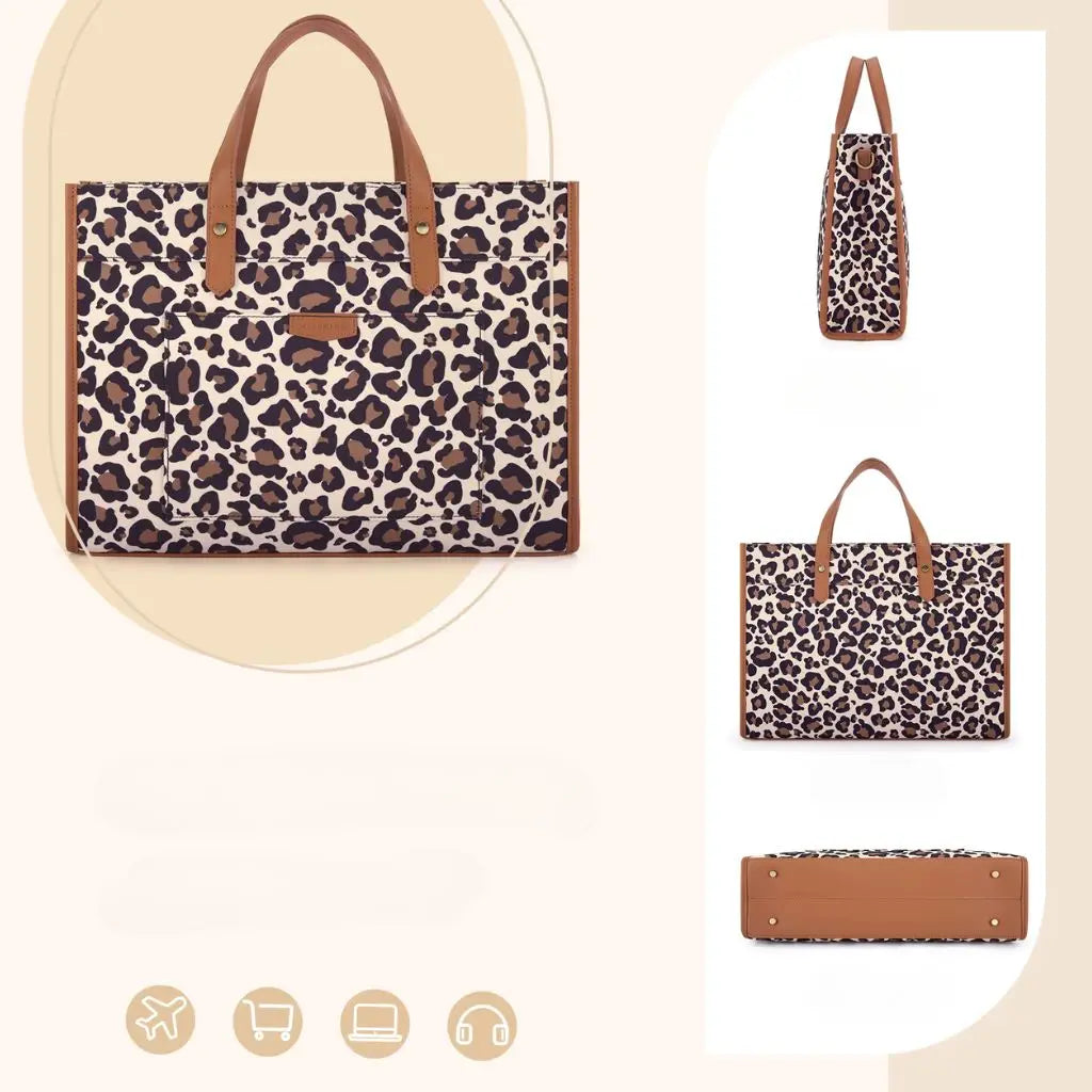 Laptoptas 15.6 inch leopard – Stijlvol luipaardpatroon & luxe bescherming