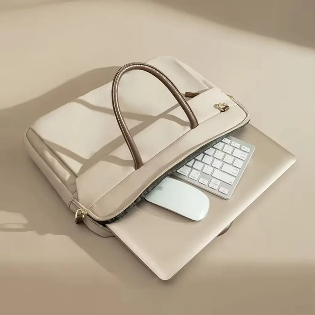 Laptoptas Beige voor Dames – Elegant & Functioneel